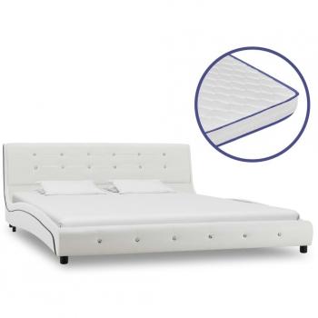 Cama Vidaxl Viscoelástico 160x200 Blanco