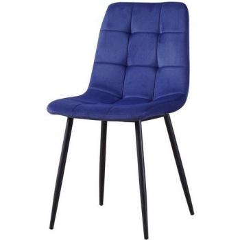 Stuhl Mesa Samt Blau