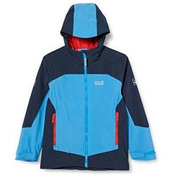 Jack Wolfskin Jungen Ropi Jacke, atmungsaktive Kinder Regenjacke, himmelblau, 164