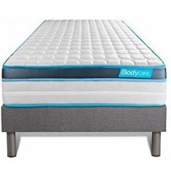 Kit matelas 90x190 Bodyfit à mémoire de forme et sommier gris