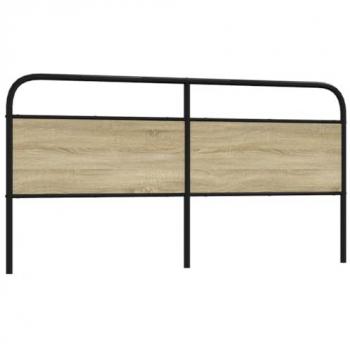 Tête de lit chêne sonoma 180 cm en bois d'ingénierie et métal
