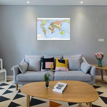 Russian Political Map Canvas Art