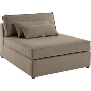 RAUM.ID Enid Samtvelours‑Mittelteil – 100 % Polyester, 100 × 75 cm, grau taupe