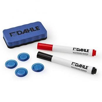 Dahle 95140 Set di Avviamento per Lavagna con 2 Pennarelli, 1 Gomma e 4 Magneti