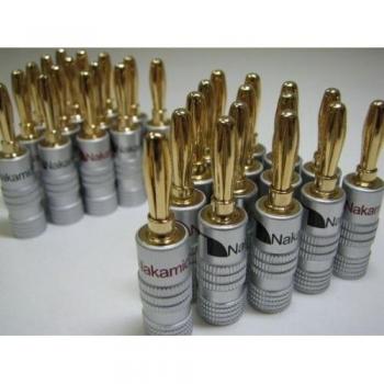 10er-Pack 24K Gold Bananenstecker von Nakamichi für Lautsprecher