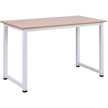 Table d'Ordinateur Homcom Chêne avec Pieds Réglables