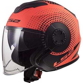LS2 Verso Spin OF570 Motorradhelm – Matte Fluoreszenz Orange/Schwarz, S