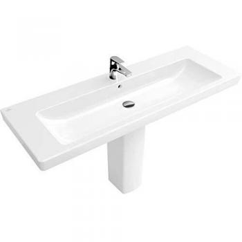 Villeroy & Boch Subway 2.0 Waschtisch mit 1 Hahnloch, 130cm, Überlauf, Weiß Alpin, mit CeramicPlus-Oberfläche
