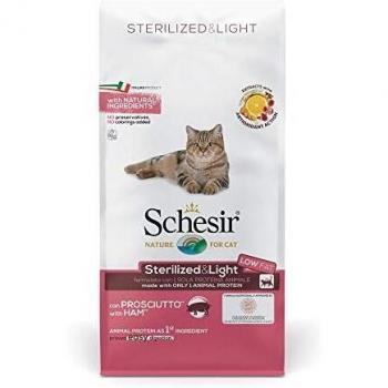 Schesir Sterilized&light Crocchette Con Prosciutto Per Gatti Adulti Sacco 10kg