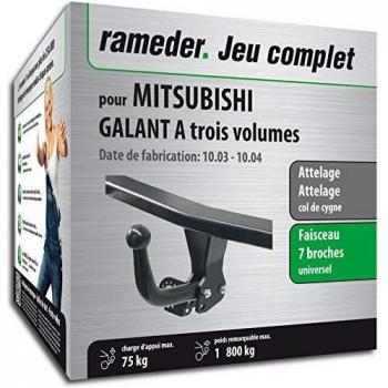 Attelage amovible avec outil + faisceau de 7 broches pour Mitsubishi Galant IX A Trois volumes (Rameder Pack)