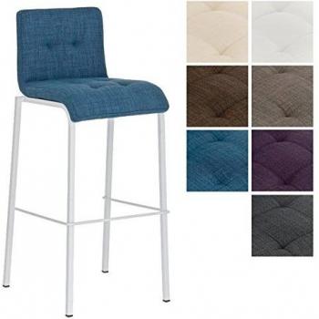 CLP Avola Stoffbarhocker – Metallgestell, stapelbar, blau