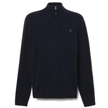 Timberland Maglione Merino Cohas Brook Mezza Zip Blu Scuro L