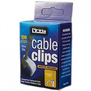 6 mm White Round Wire Clip Bundle – 100 Units