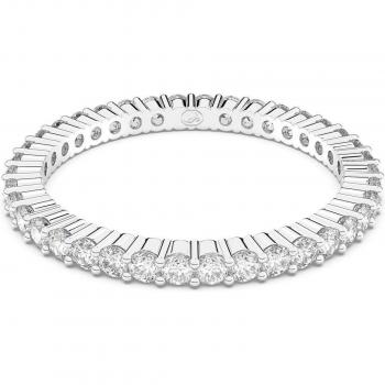 Bague femme Swarovski Matrix Vittore en argent rhodié avec pierres rondes cristallines