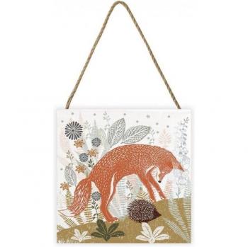 SommerThornton WaldNatur Fuchs Holzblock 20 cm – Naturholz/Orange