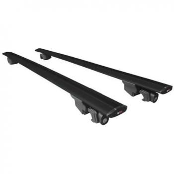 Système de fixation toit robuste en aluminium noir avec verrouillage, Dacia Lodgy 2012‑2022