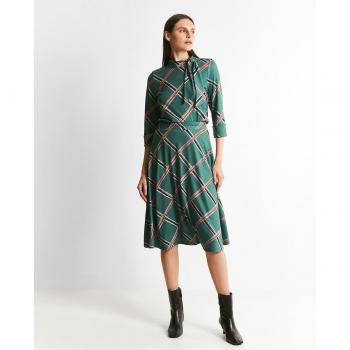 Falda de talle alto con estampado geométrico para mujer