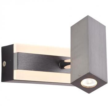 Brilliant Wandleuchte Howle, 8 W LED integriert, Metall/Glas schwarz