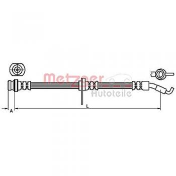 Bremsschlauch Metzger 4110468 – Für OPEL, SUZUKI Modelle