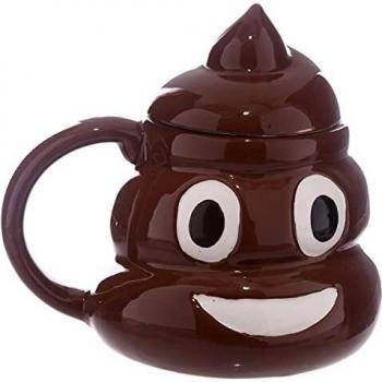 Collectible Emotive Poop Mug with Cover