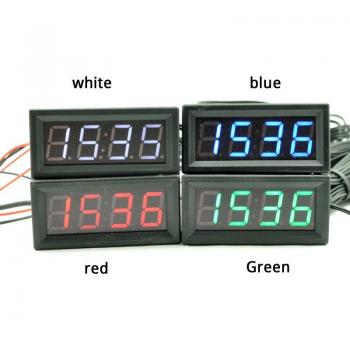 Grüne 5–60 V Digitaluhr & Voltmeter Kit – Doppeltemperatur, 1,5 m + 3 m Kabel DIY