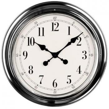 Premier Housewares Wall Clock in Chrome