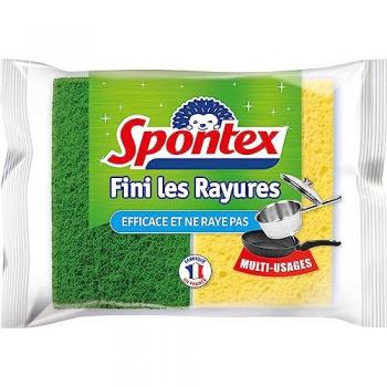 Double paquet d'éponges sans rayures