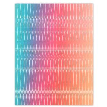 Color Wave 1: Turquoise/Tangerine Gradient Print