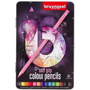 Lápices de Colores Suaves Bruynzeel 12 Piezas Rosa Triangular
