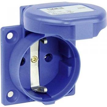 Prise IP44 semi‑encastrée PCE 105‑0BW – bleu