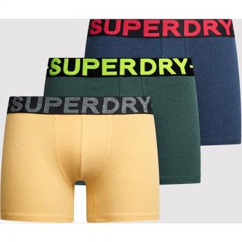 Bóxer Superdry Orgánico en colores amarillo, verde y azul (3 unidades)