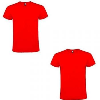 Camisetas de manga corta Roly rojas cuello redondo doble (pack de 2)