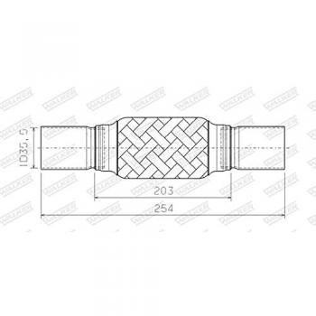 Échappement 250 Walker Tube Ondulé