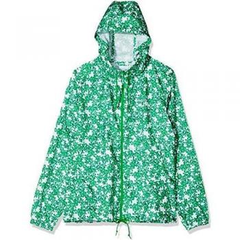 Columbia Damen Flash Forward Windjacke: Dunkle Limetten-Polka-Dots im Floral‑Look, Größe S