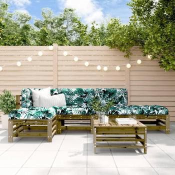 VidaXL 6 Piece Garden Seating Set Impregnated Pine