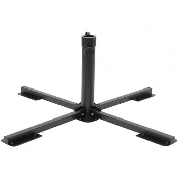 Base Pieghevole Ombrellone Palo Ø38/48 mm Nero Lucido Acciaio