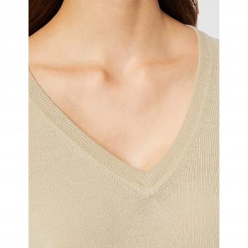 Filippa K Damen Merino V-Neck Pullover, Beige, S
