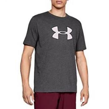 Under Armour Big Logo SS Maglietta a Maniche Corte Uomo Grigio Charcoal