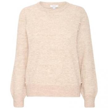 B.young Strickpullover BYBXOKAMA PEARLY JUMPER – Kunstperlenbesatz