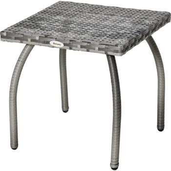 Mesa de Terraço Outsunny Vime Metal 45x45x44cm