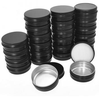 40 Pack of 1Oz Aluminum Screw Top Tins for Samples and Travel