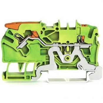 WAGO 2102-5207 Schutzleiterklemme 5,20 mm Push-In-Klemme, Grün, Gelb, 50 St