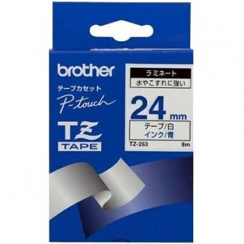 Nastro Brother TZe-253 24mm blu su bianco 8m