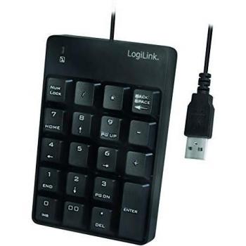 Clavier numérique LogiLink ID0184 USB avec LED noir
