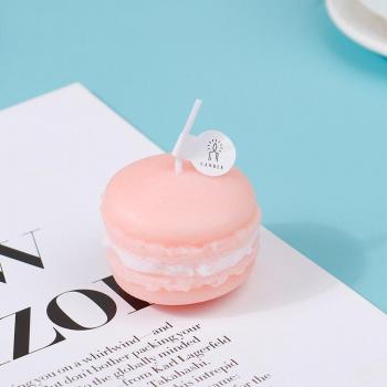 Schöne Macaron Duftkerze für Foto Requisiten