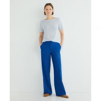 Vila Damen Stoffhose Viriley 14092209 Blau Straight Fit Größe 36