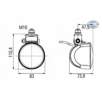 HELLA 1G0 996 276-461 LED Arbeitscheinwerfer 800lm