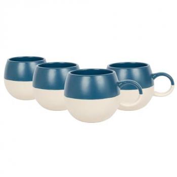 340ml Colour Block Stoneware Sphere Mugs