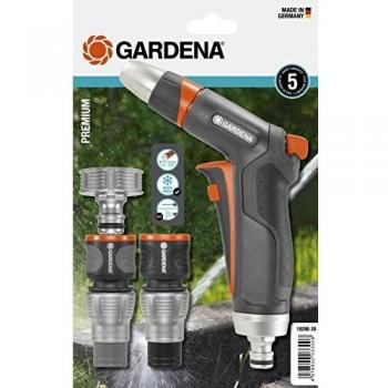 Gardena 18298-20 Premium Kit di Collegamento con Lancia di Lavaggio, Elementi di Collegamento per Tubi