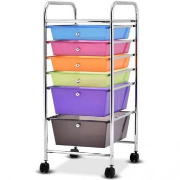 Carrello Portaspezie con Cassetti Rimovibili e Freni a Pedale
